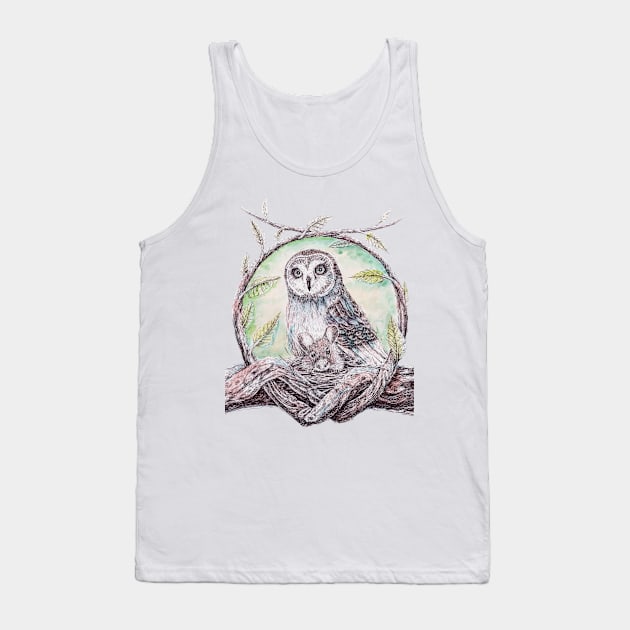 Owl Caregiver Tank Top by AhmadMujib